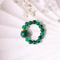 Green Jade Beads Ring