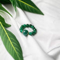 Green Jade Beads Ring