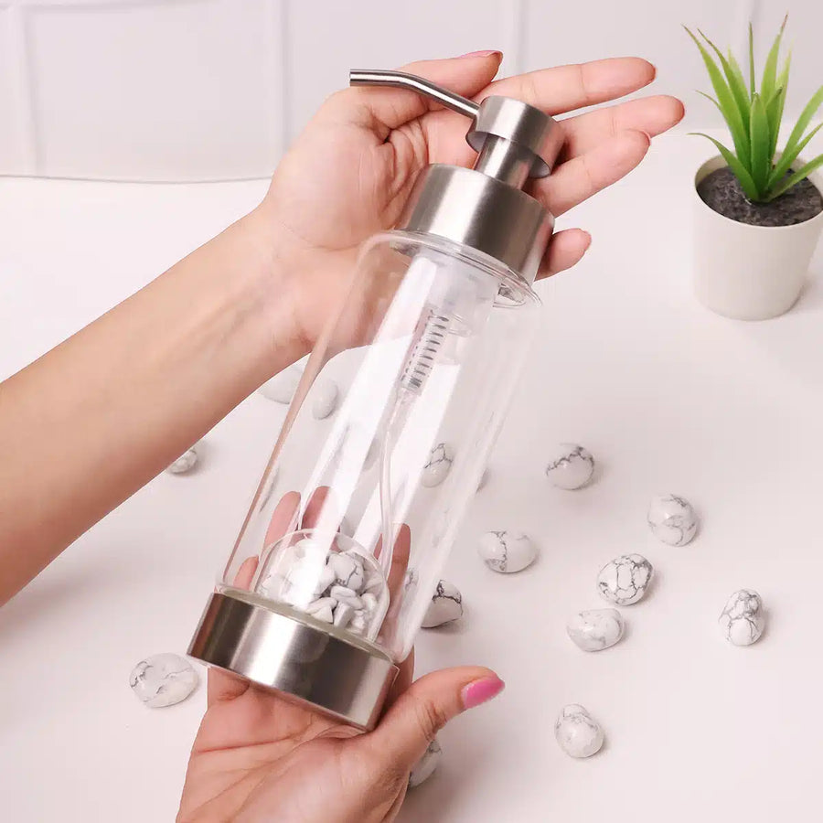 Howlite Hand Wash Glass Bottle