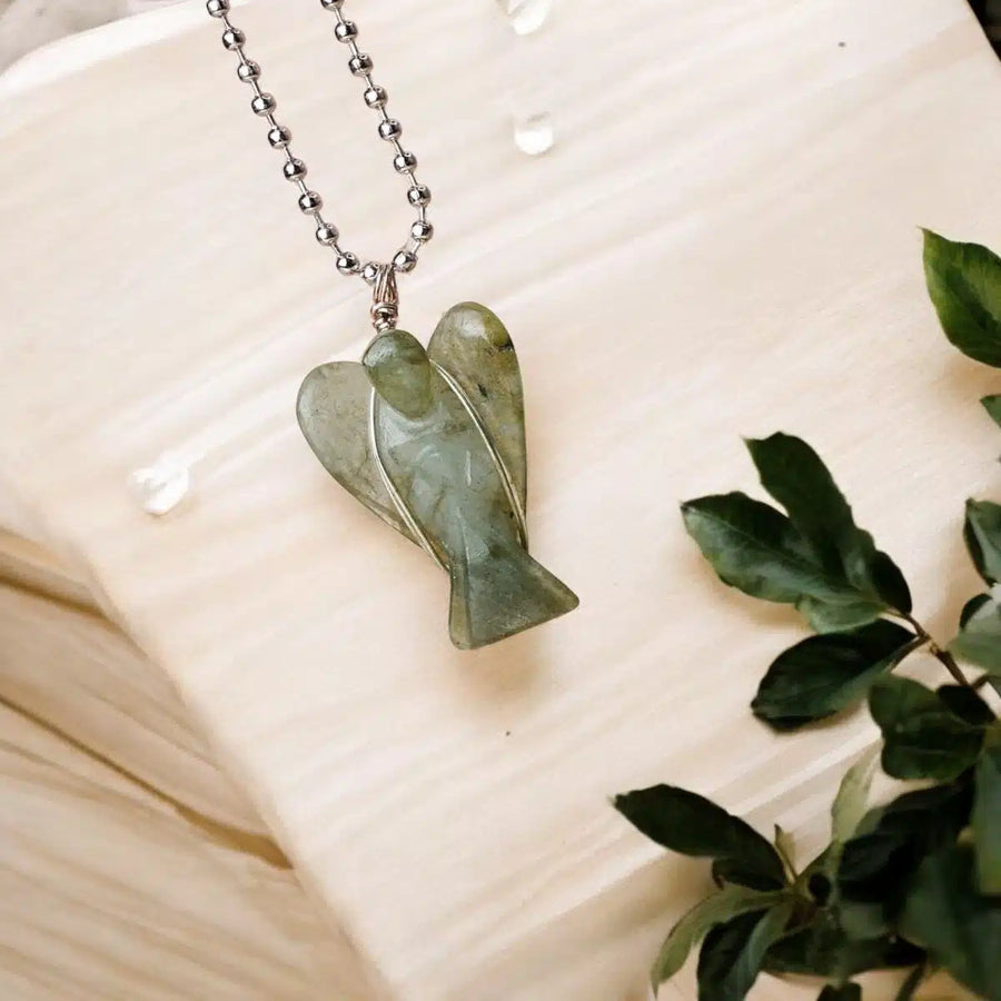 Labradorite Angel Wire Wrapped Pendant
