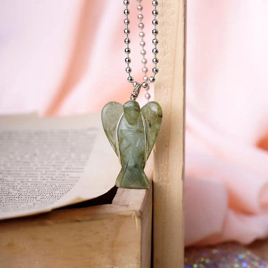 Labradorite Angel Wire Wrapped Pendant