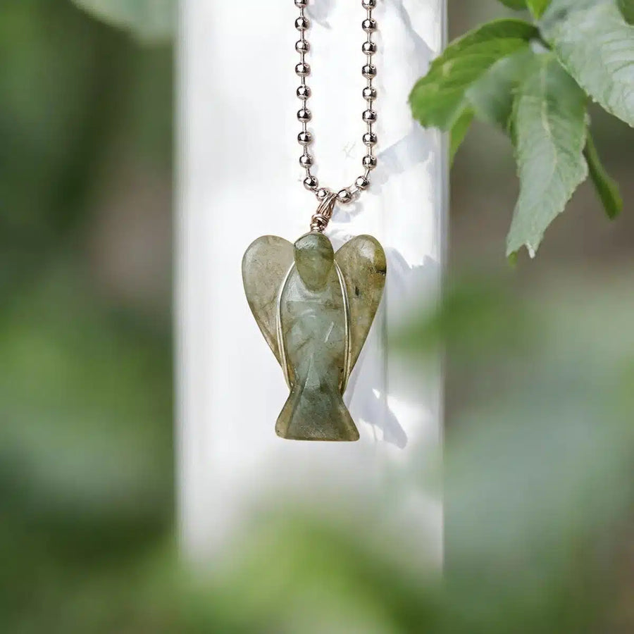 Labradorite Angel Wire Wrapped Pendant