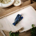 Lapis Lazuli Wire-Wrapped Angel Pendant