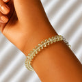 Lemon Quartz Bati Faceted Big Bracelet