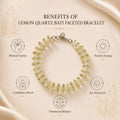 Lemon Quartz Bati Faceted Big Bracelet