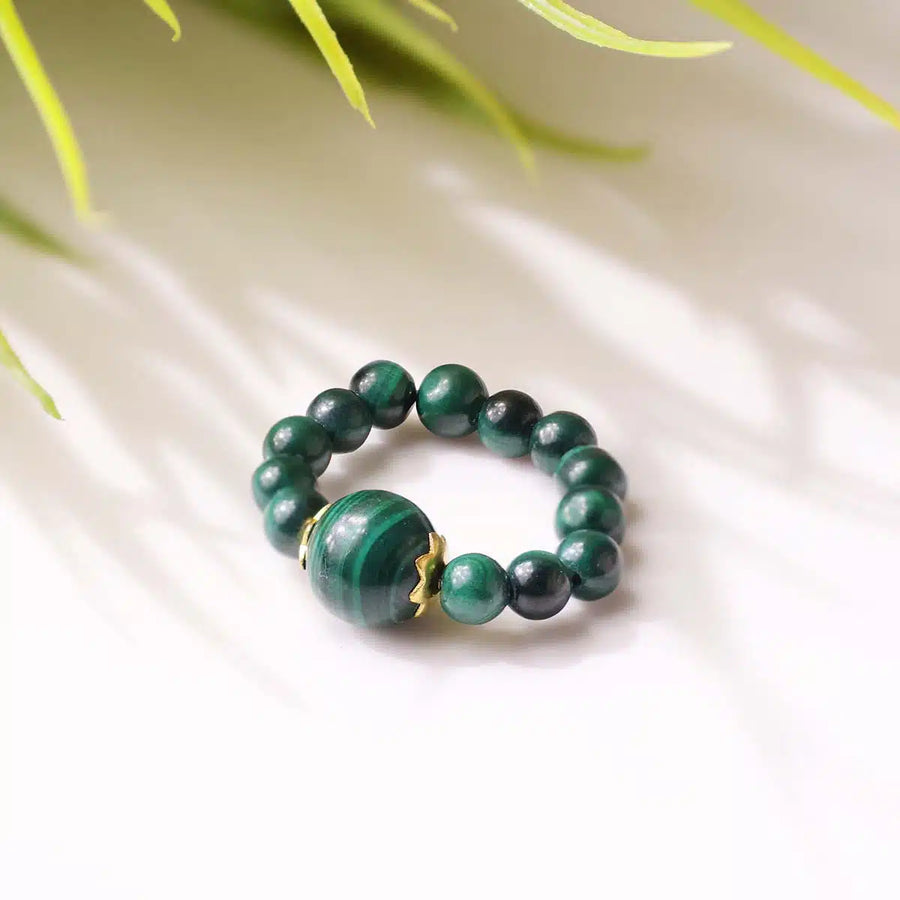 Malachite Beads Ring