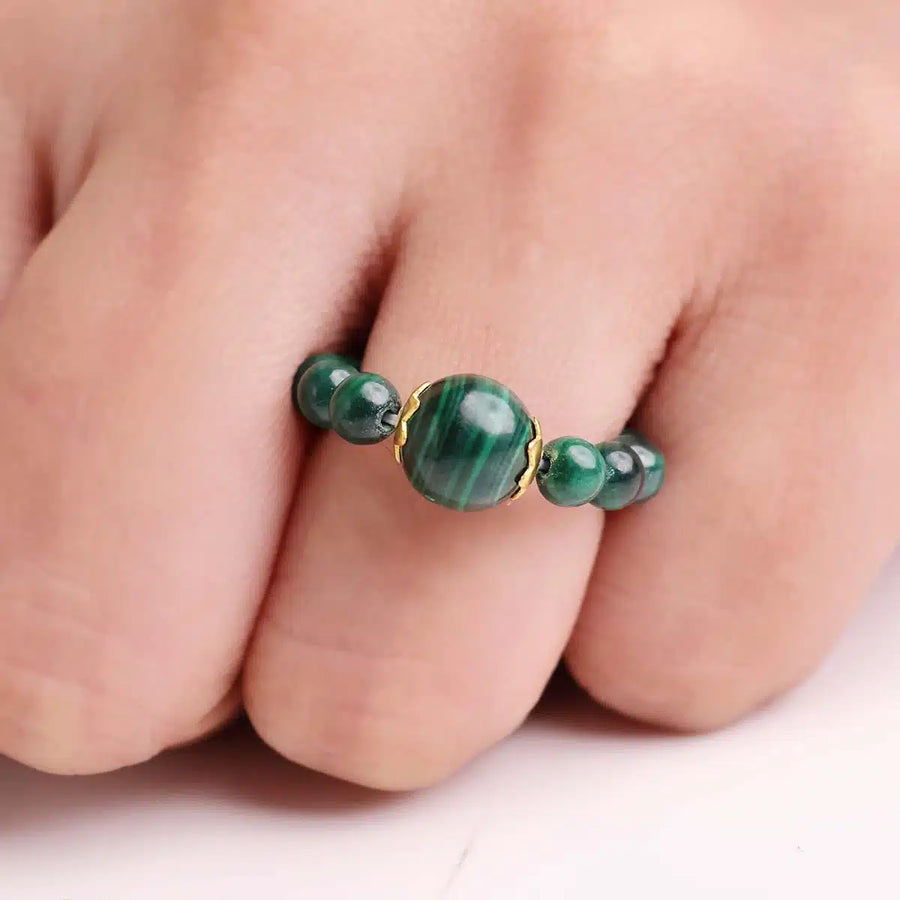 Malachite Beads Ring