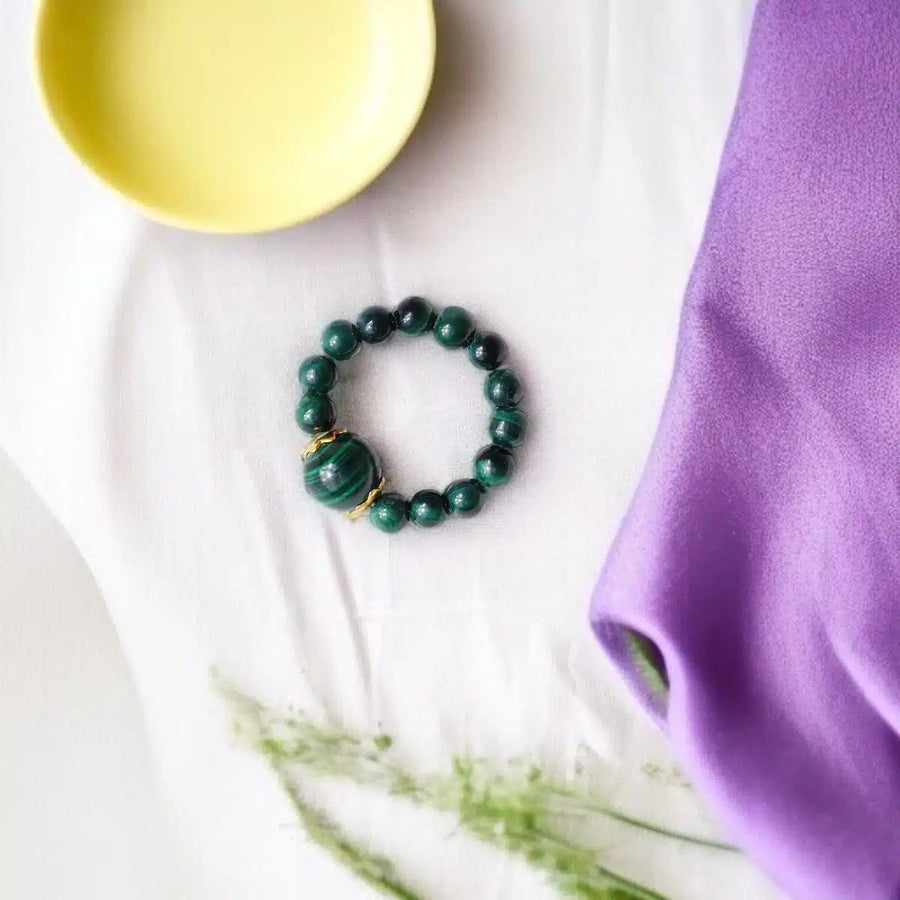 Malachite Beads Ring