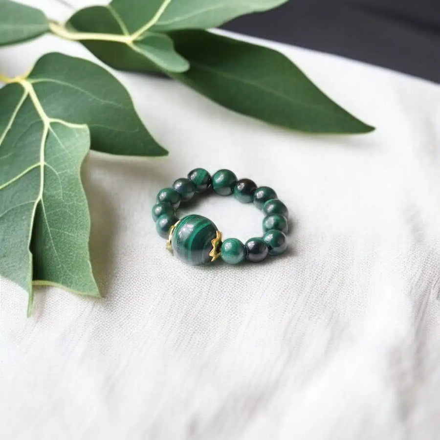 Malachite Beads Ring