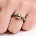 Pyrite Beads Ring