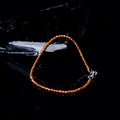 Red Carnelian Faceted Beads Anklet (3MM)
