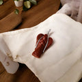 Red Jasper Wire-Wrapped Angel Pendant