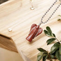 Red Jasper Wire-Wrapped Angel Pendant