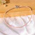 Rhodochrosite Faceted Anklet 2 mm