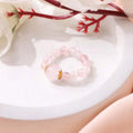 Rose Quartz Beads Ring