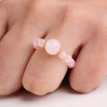 Rose Quartz Beads Ring