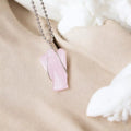 Rose Quartz Wire-Wrapped Angel Pendant