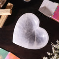 Selenite Heart Bowl Big