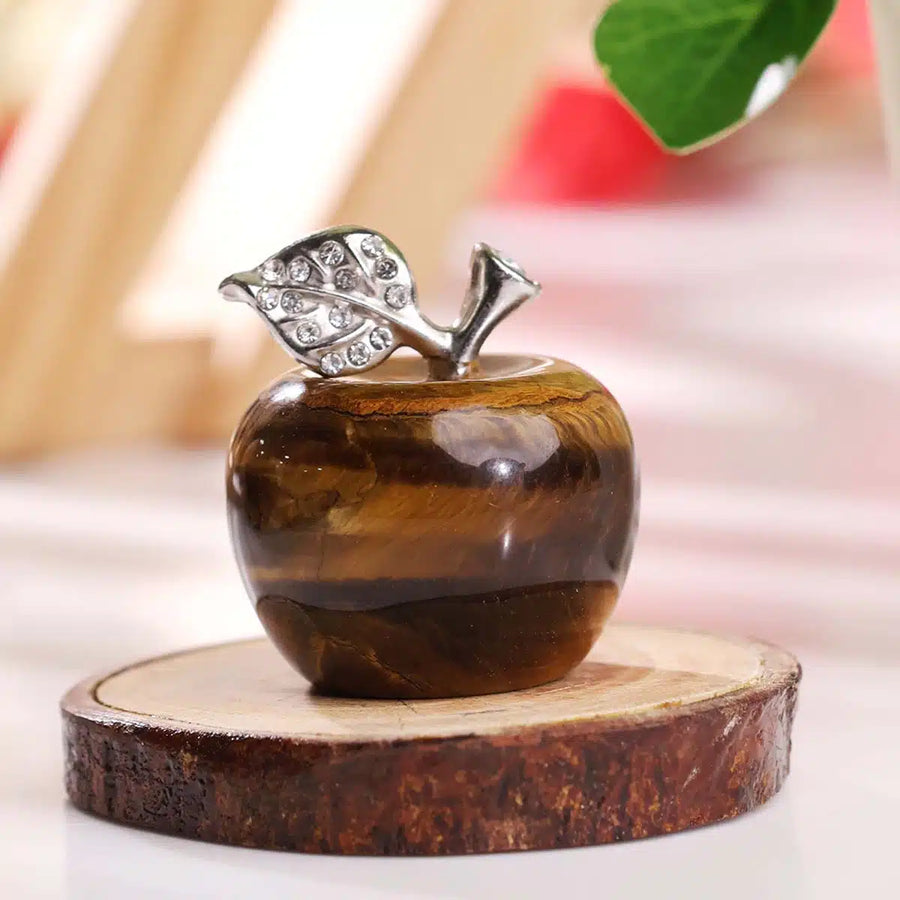Tiger Eye Crystal Apple for Home Decoration