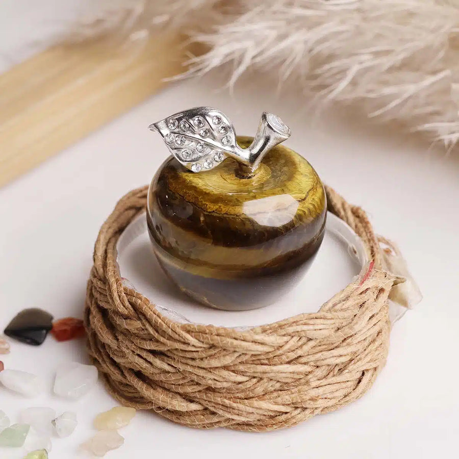 Tiger Eye Crystal Apple for Home Decoration